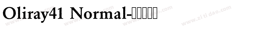 Oliray41 Normal字体转换